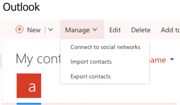 microsoft outlook web app email export